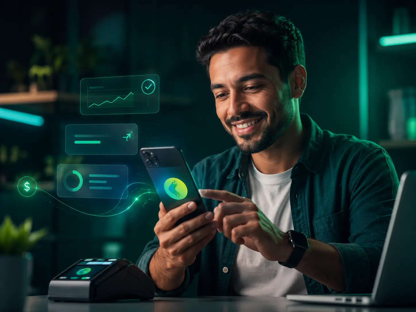 Aplicativo de vendas CamaradaPay no celular